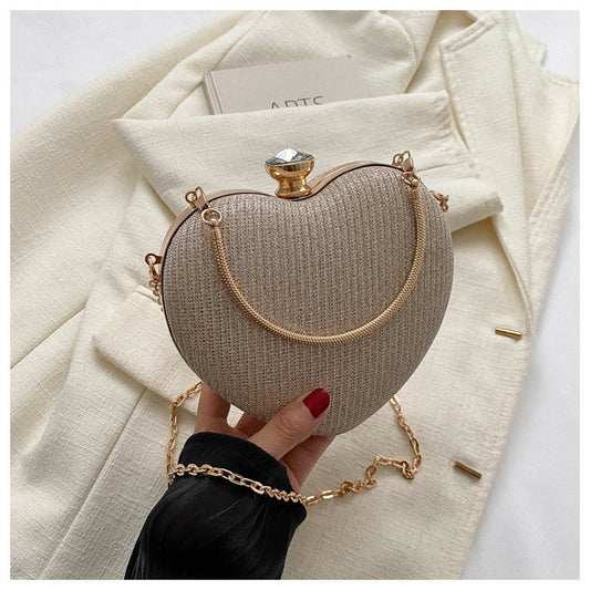 Clutch Purse for Women, Women's Shoulder Handbag, Heart Shape Bag